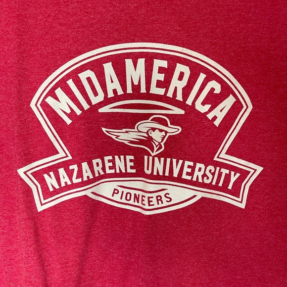 MV Sport Red MidAmerica Nazarene University Tee - Picture 2 of 4